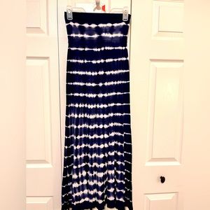 Dark Blue Tye-Dye Maxi dress